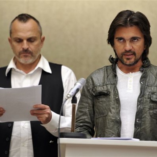 Bosé y Juanes luchan por la paz