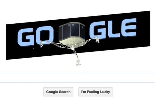 Doodle de Google celebra el aterrizaje de la sonda Philae Doodle de Google celebra el aterrizaje de la sonda Philae