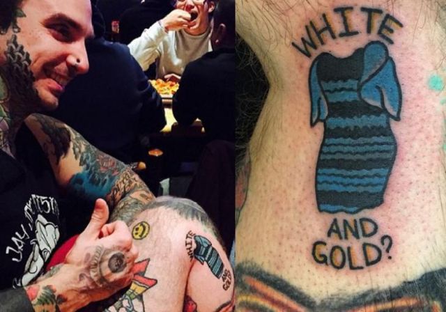 Se tatua el famoso vestido...
