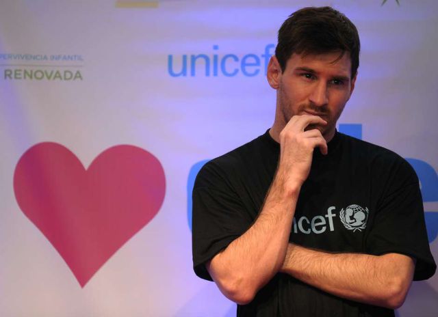 Messi apoyó a una campaña de Unicef Messi apoyó a una campaña de Unicef