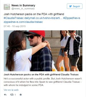 Josh Hutcherson 2015 Y Su Novia