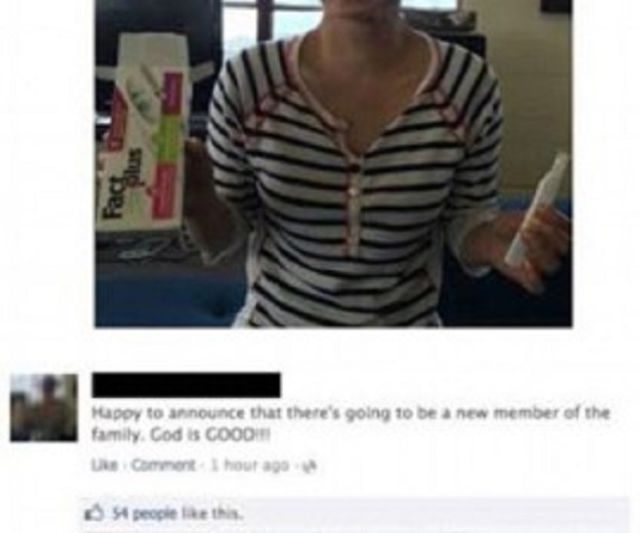 Anuncia su embarazo por Facebook y termina acusada por infidelidad Anuncia su embarazo por Facebook y termina acusada por infidelidad