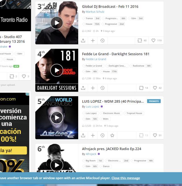 ¡World Dance Music sube al puesto #5 a nivel mundial! ¡World Dance Music sube al puesto #5 a nivel mundial!