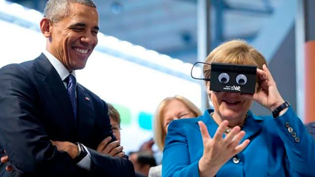 Obama y Merkel en la feria de tecnología industrial de Hannover Obama y Merkel en la feria de tecnología industrial de Hannover