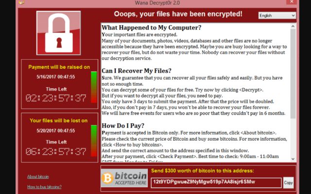 El virus cibernético “WannaCry” afectó a más de 200,000 personas