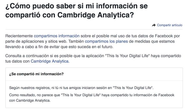 Cómo saber si Cambridge Analytica robó mis datos en Facebook Cómo saber si Cambridge Analytica robó mis datos en Facebook