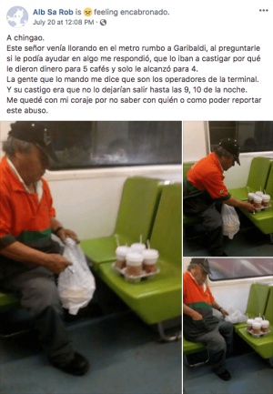 Trabajador del metro llora Trabajador del metro llora