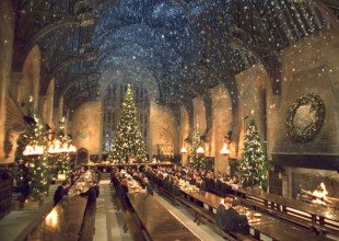 Cena navideña en Hogwarts