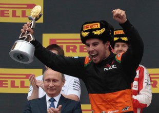 Checo Peréz 3ero en el Gran Premio de Rusia