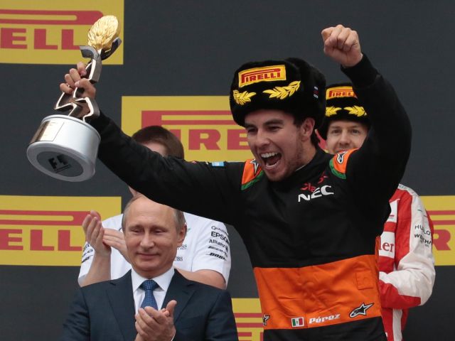 Checo Peréz 3ero en el Gran Premio de Rusia