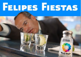 ¡Felipe Calderón borracho!