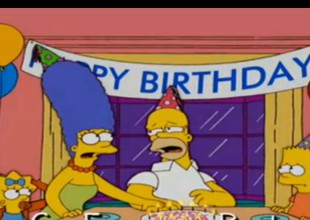 Discuten en redes por cumpleaños de Homero Simpson