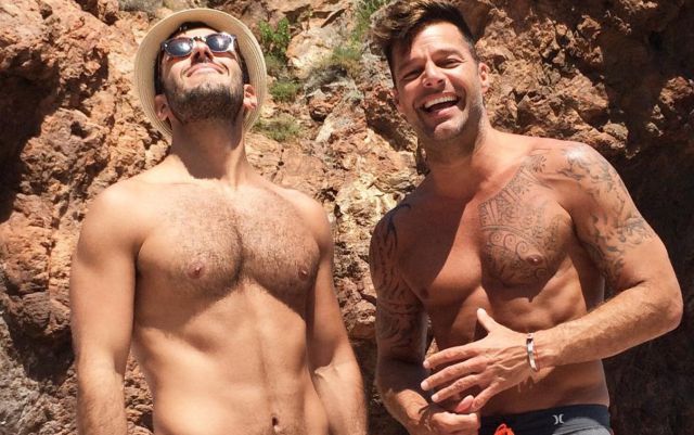 Ricky Martin y Jwan Yosef durante sus vacaciones