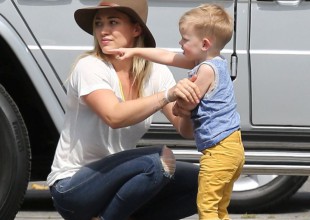 Hilary Duff desató polémica por una foto al lado de su hijo