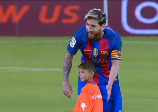 Niño afgano conoce a su héroe Lionel Messi