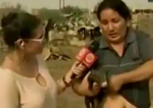 Mujer intenta amamantar un cerdo en TV