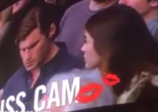 Chica reacciona de la manera menos esperada ante la "Kiss Cam"