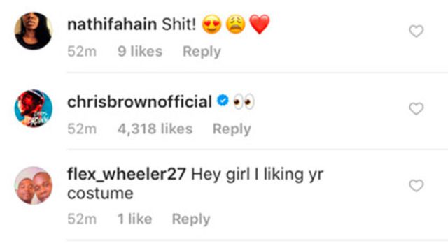 Chris Brown comenta la sensual foto de Rihanna disfrazada para el Carnaval Crop Over 2017