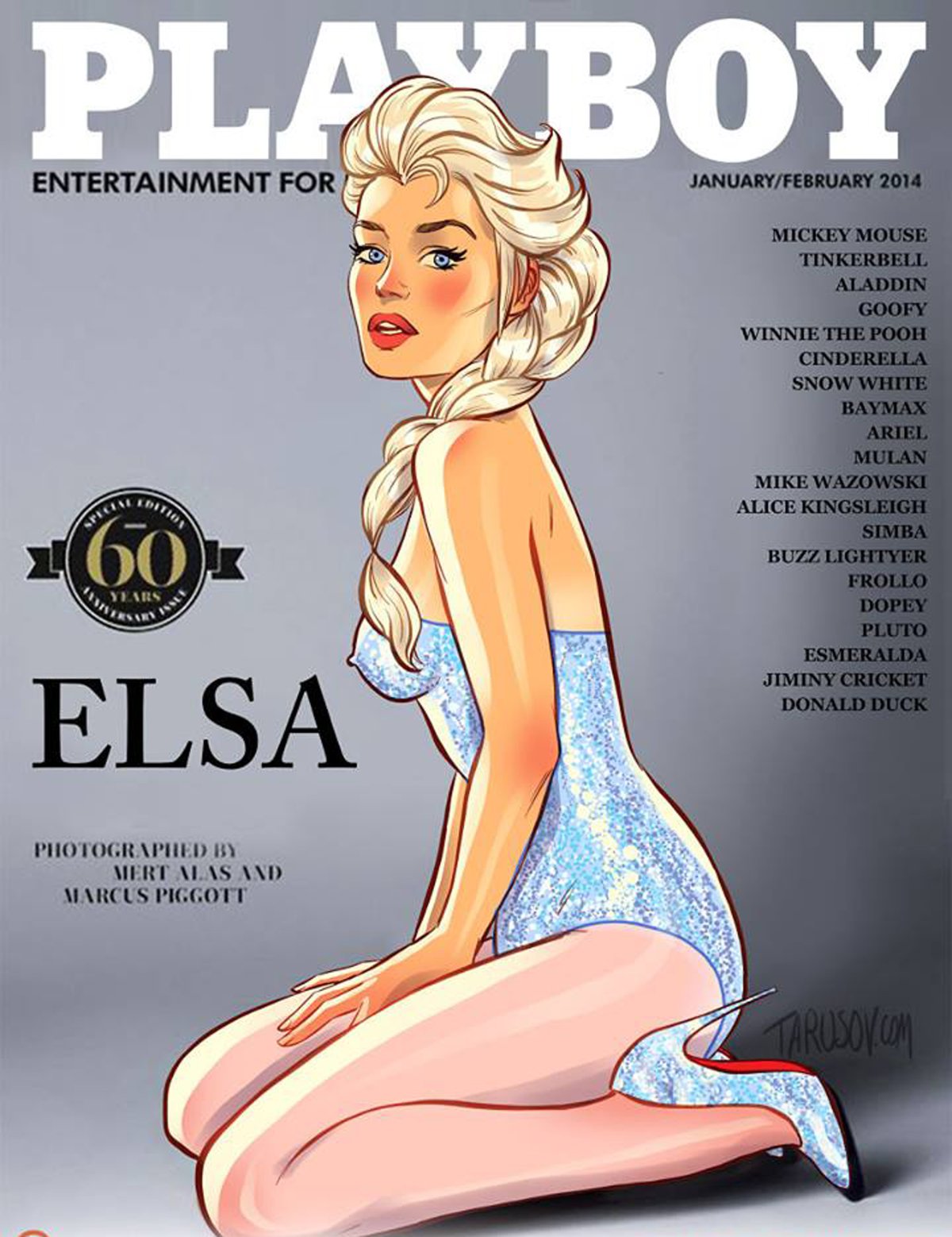 Las princesas de Disney posando para la sexy revista del conejito