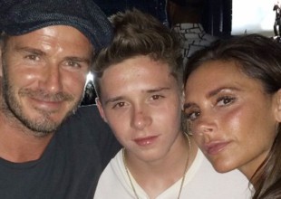 Brooklyn Beckham es criticado por subir topless de su mamá