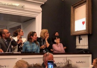 Pintor destruye su cuadro ante los ojos del comprador