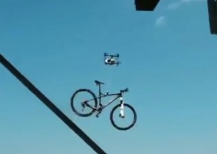 Intentan robar una bicicleta con un drone y se vuelve viral