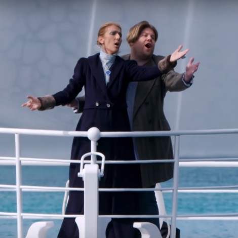 Céline Dion y James Corden recrean icónica escena de "Titanic"