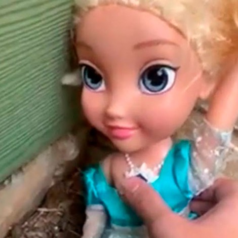 Muñeca Elsa supuestamente embrujada. La tiran a la basura y esta regresa