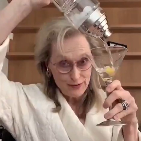 Meryl Streep viraliza por su forma de sobrellevar la cuarentena