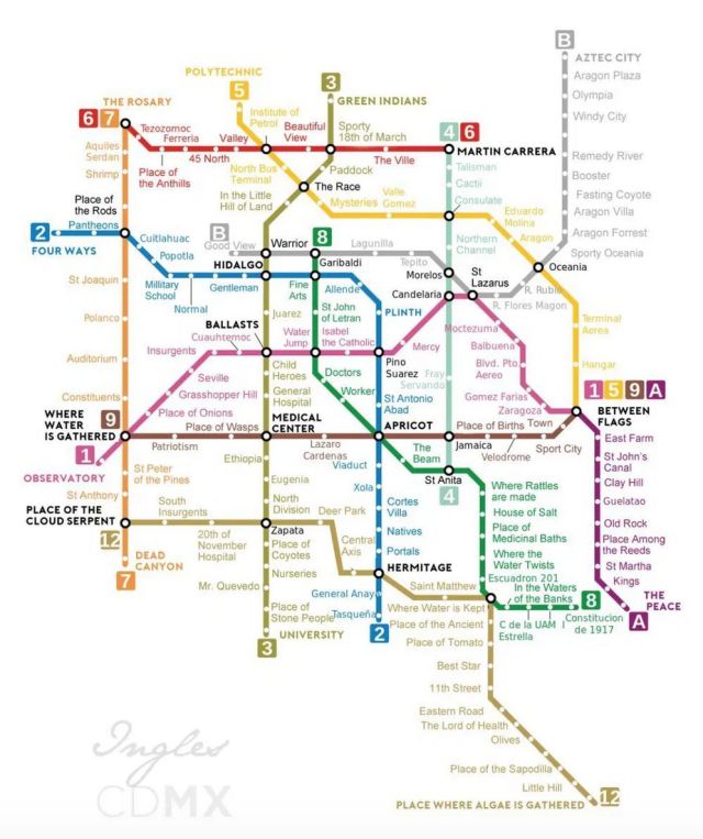 Traducen el mapa del metro de la CDMX en inglés, el resultado se viraliza |  Actualidad | LOS40 México