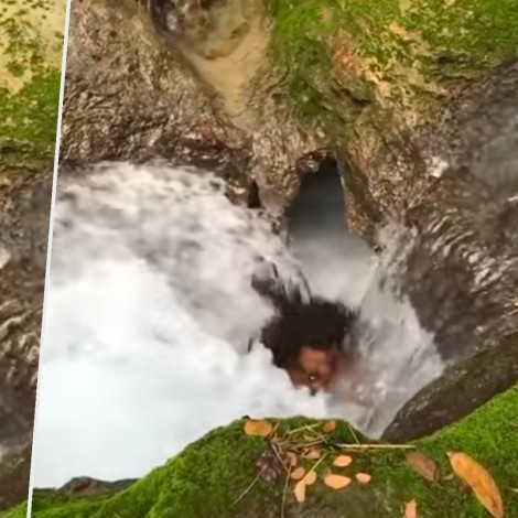 Turistas desaparecen al lanzarse al interior de una cascada