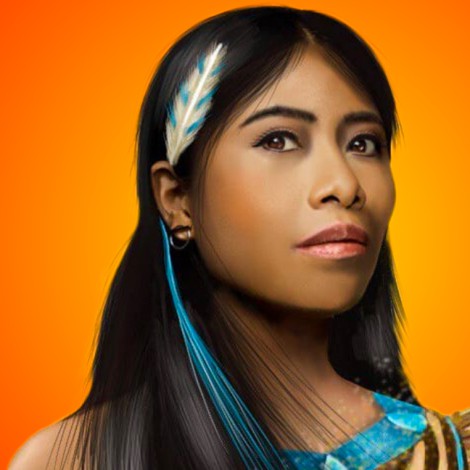Yalitza Aparicio compartió una imagen de cómo se vería si fuera Pocahontas