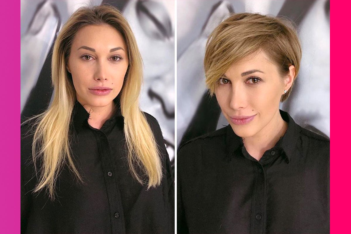 Cortes de cabello pequeños: Antes y después de un corte súper chiquito