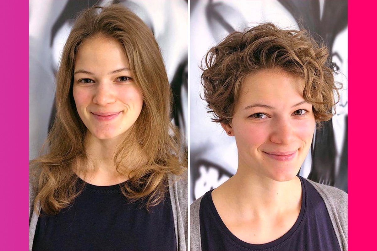 Cortes de cabello pequeños: Antes y después de un corte súper chiquito