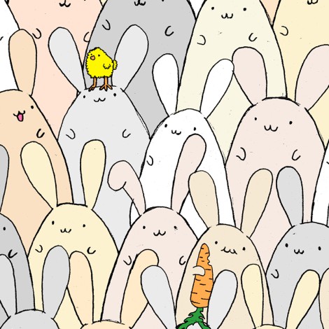Reto Visual: Encuentra el huevo escondido entre los conejos