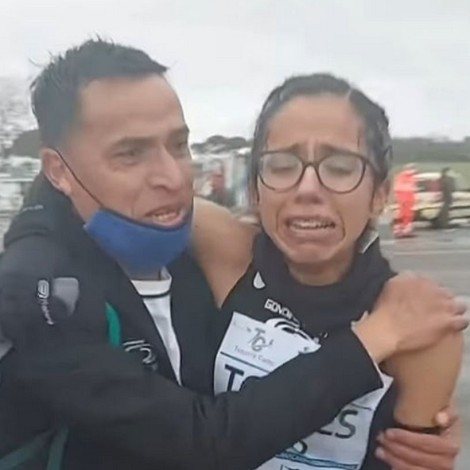 Mexicana Daniela Torres termina maratón entre lágrimas