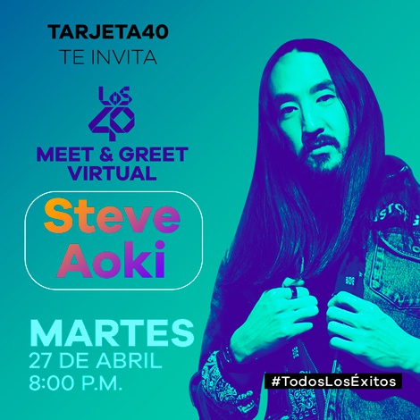 Steve Aoki en meet & greet con fans de LOS40. ¡No te pierdas la transmisión!