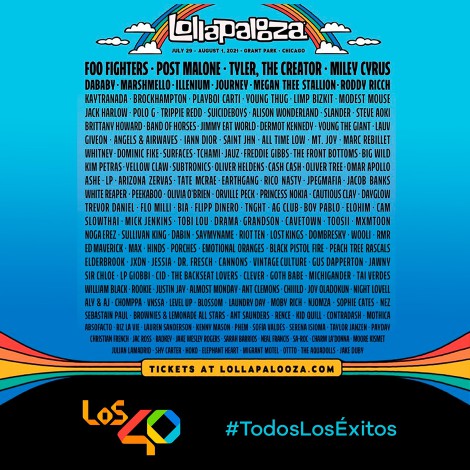 Confirman que el festival Lollapalooza si se realizará y estará a su máxima capacidad