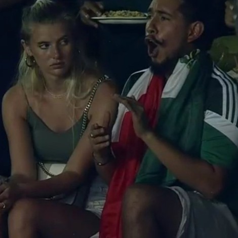 Narran cita aburrida en partido de la Selección Mexicana, pareja se hace viral