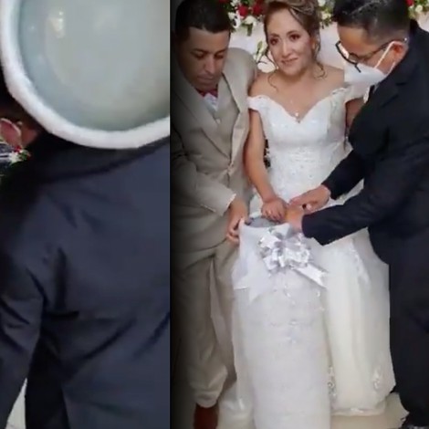 ¡Qué detalle! Padrino de boda se vuelve viral por regalarle a los novios un tanque de gas
