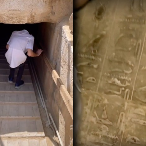 Tiktoker muestra cómo son las pirámides de Egipto por dentro
