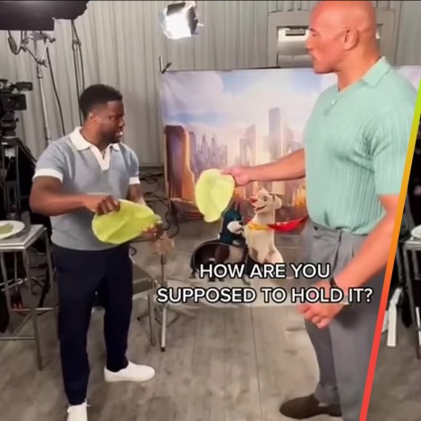 Dwayne 'The Rock' Johnson y Kevin Hart se enfrentan en el 'Tortilla Challenge' y se vuelven virales