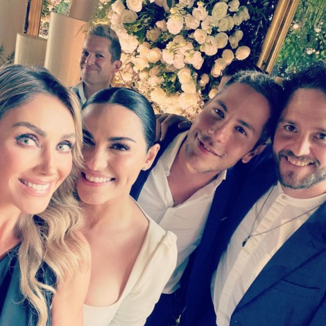 Anahí, Christian Chávez y Christopher Uckermann cantaron éxitos de RBD en boda de Maite Perroni