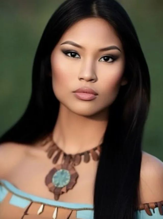 Pocahontas IA IA muestra como se vería Pocahontas en la vida real