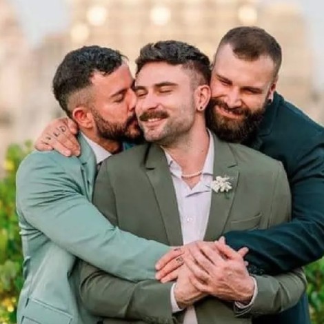 ¡Viva el poliamor! Por primera vez, 3 hombres se casan en Brasil
