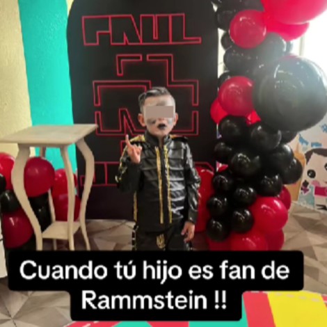 Niño se hace viral al celebrar fiesta de Rammstein, pero su mamá es criticada en redes
